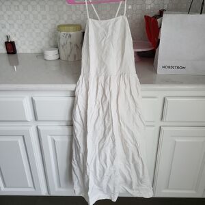 Abercrombie White Linen Midi Dress